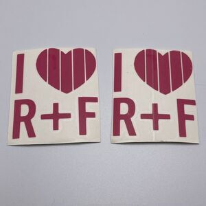 Vinyl Decal Rodan and Fields R+ F Love Heart Pink Lot of 2 NEW